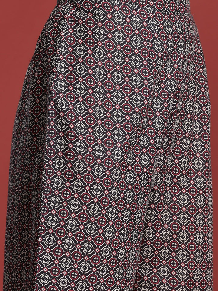 Indo Era Floral Printed Angrakha Gotta Patti Pure Cotton Kurta Set & Dupatta