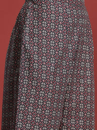 Indo Era Floral Printed Angrakha Gotta Patti Pure Cotton Kurta Set & Dupatta