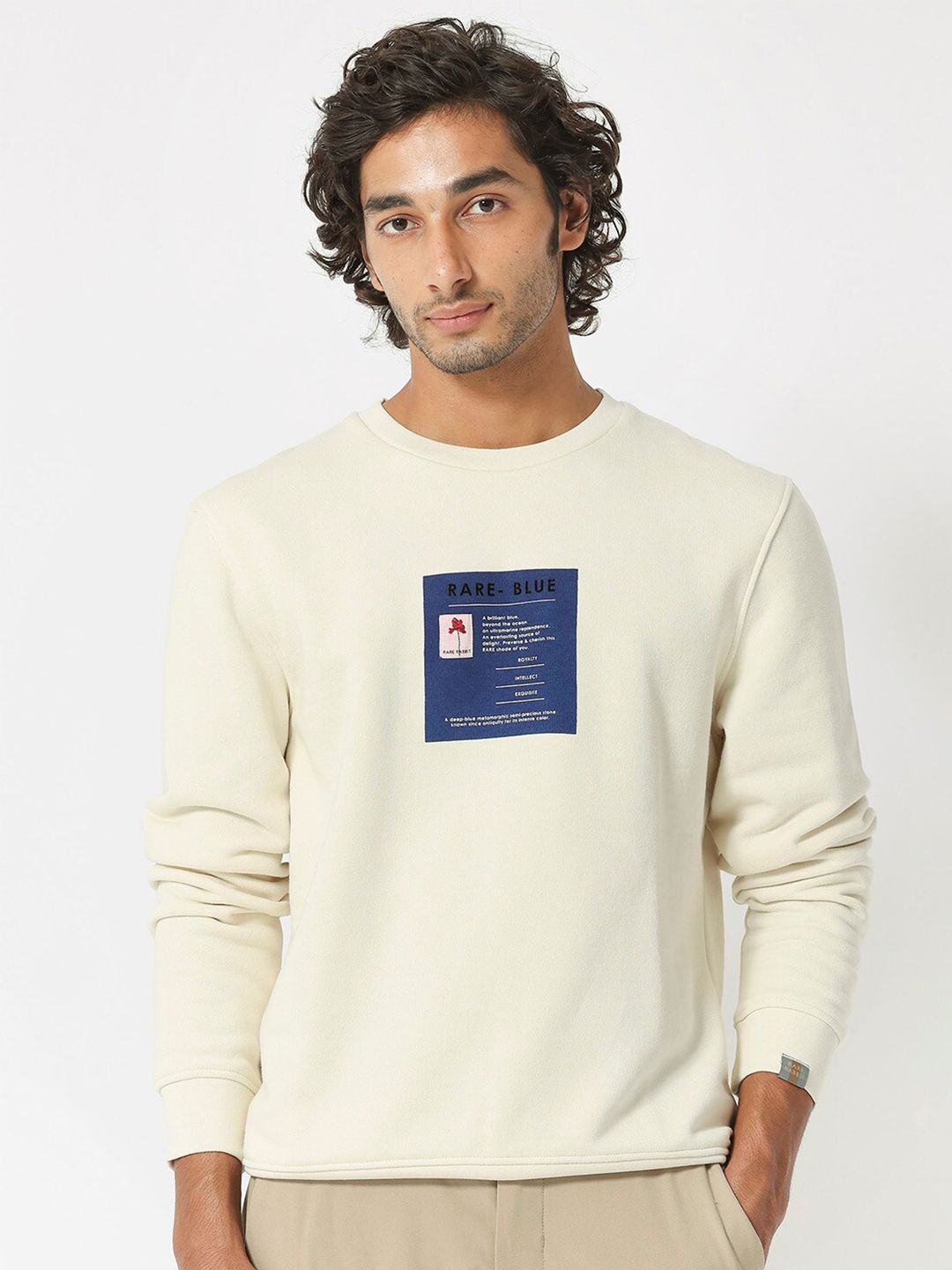 RARE RABBIT Men Rong Graphic Printed Sweatshirt