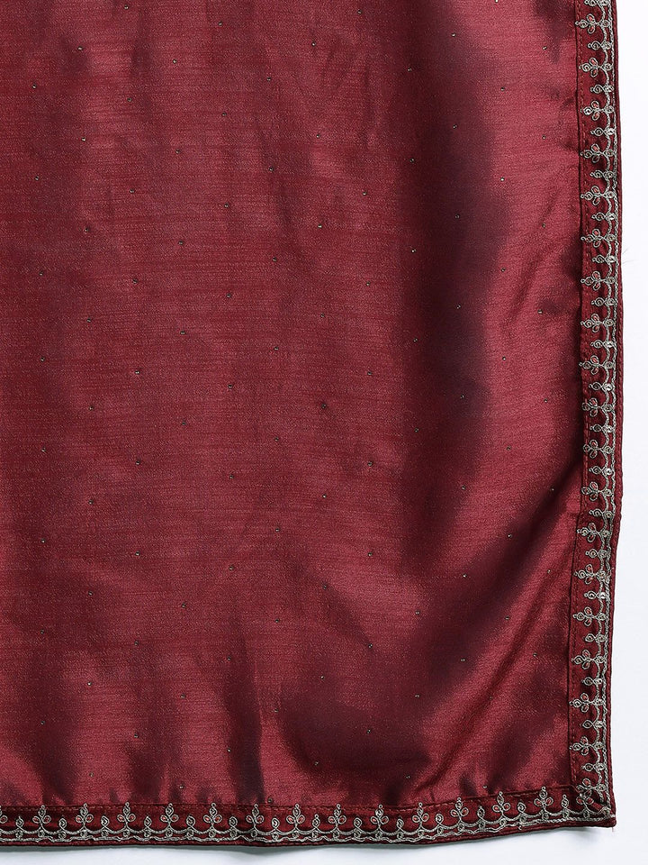 Indo Era Ethnic Motifs Yoke Design Sequinned Kurta with Trousers & Dupatta