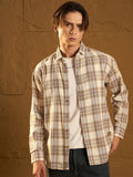 Dennison Men Checked Oversized Cotton Shirt