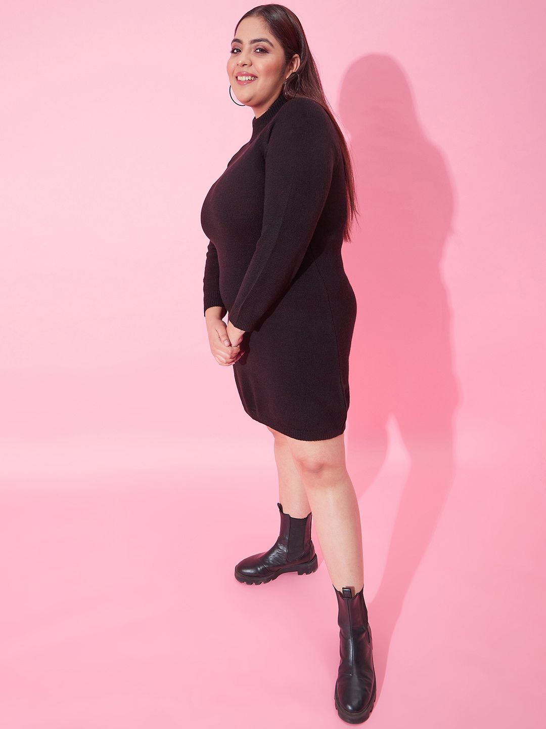 CURVY STREET Sweater Midi Cotton Dress