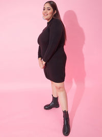 CURVY STREET Sweater Midi Cotton Dress