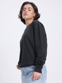 DressBerry Printed Drop-Shoulder Sweatshirt