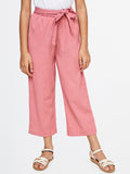 Global Desi Girls Peach-Coloured Straight Fit Trousers