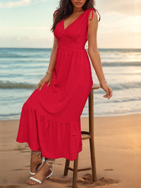 DressBerry Empire Maxi Dress with Tie-Ups Detail