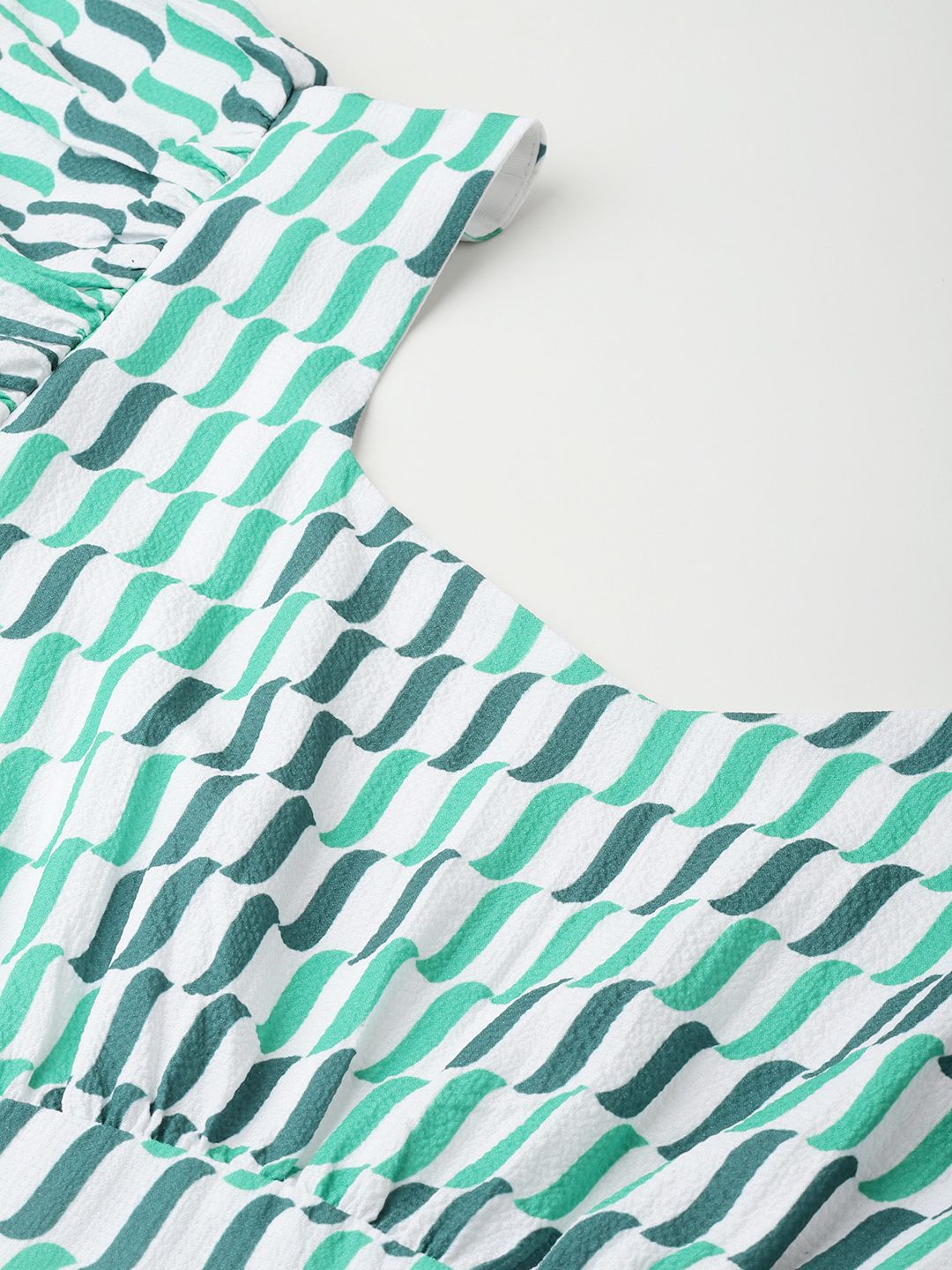 DressBerry 70s Psychedelic Shift A-Line Midi Dress