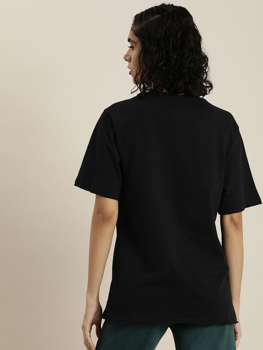 DILLINGER Womens Honeycomb Structure Oversized Tshirt