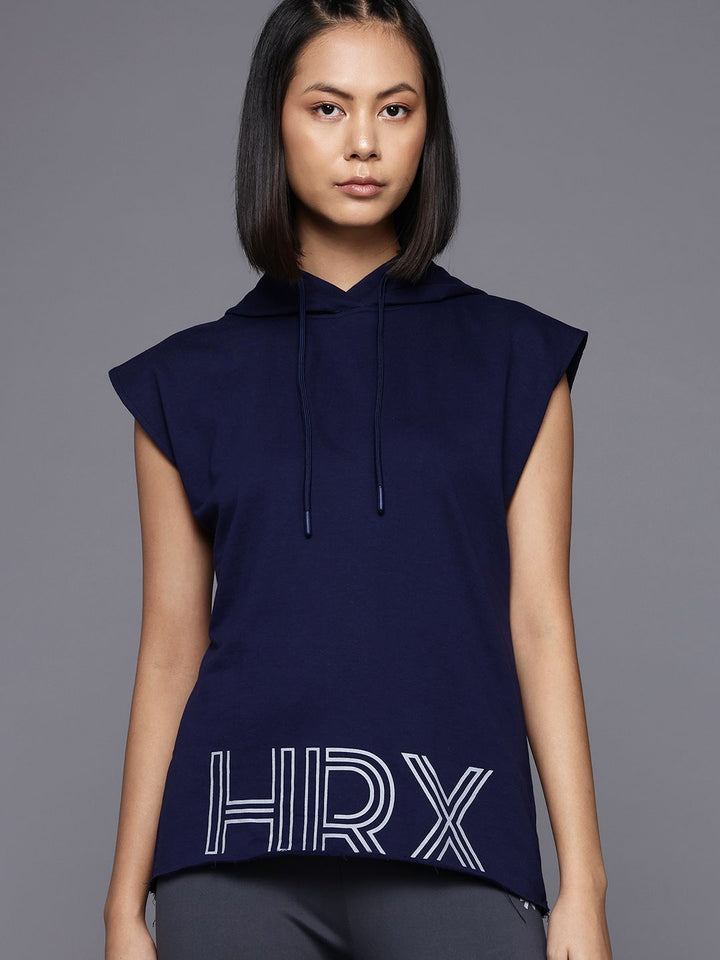 HRX by Hrithik Roshan Printed Hooded Training Sweatshirt