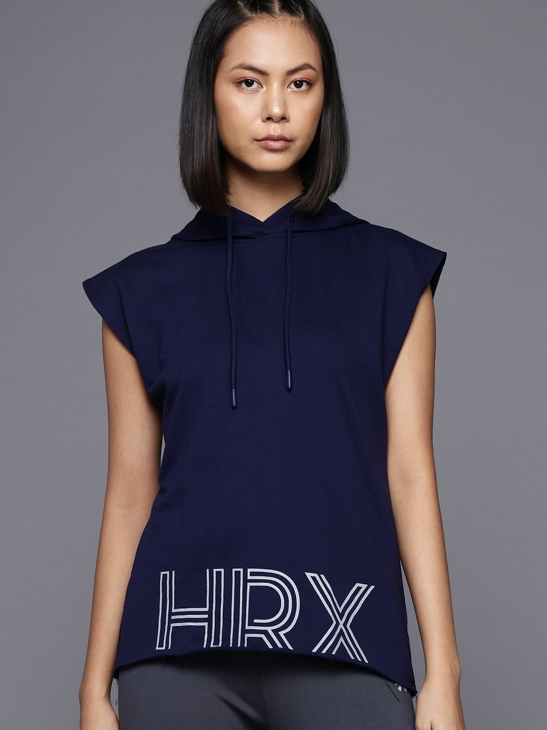 HRX by Hrithik Roshan Printed Hooded Training Sweatshirt