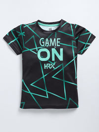 HRX by Hrithik Roshan Boys Geometric Printed T-shirt
