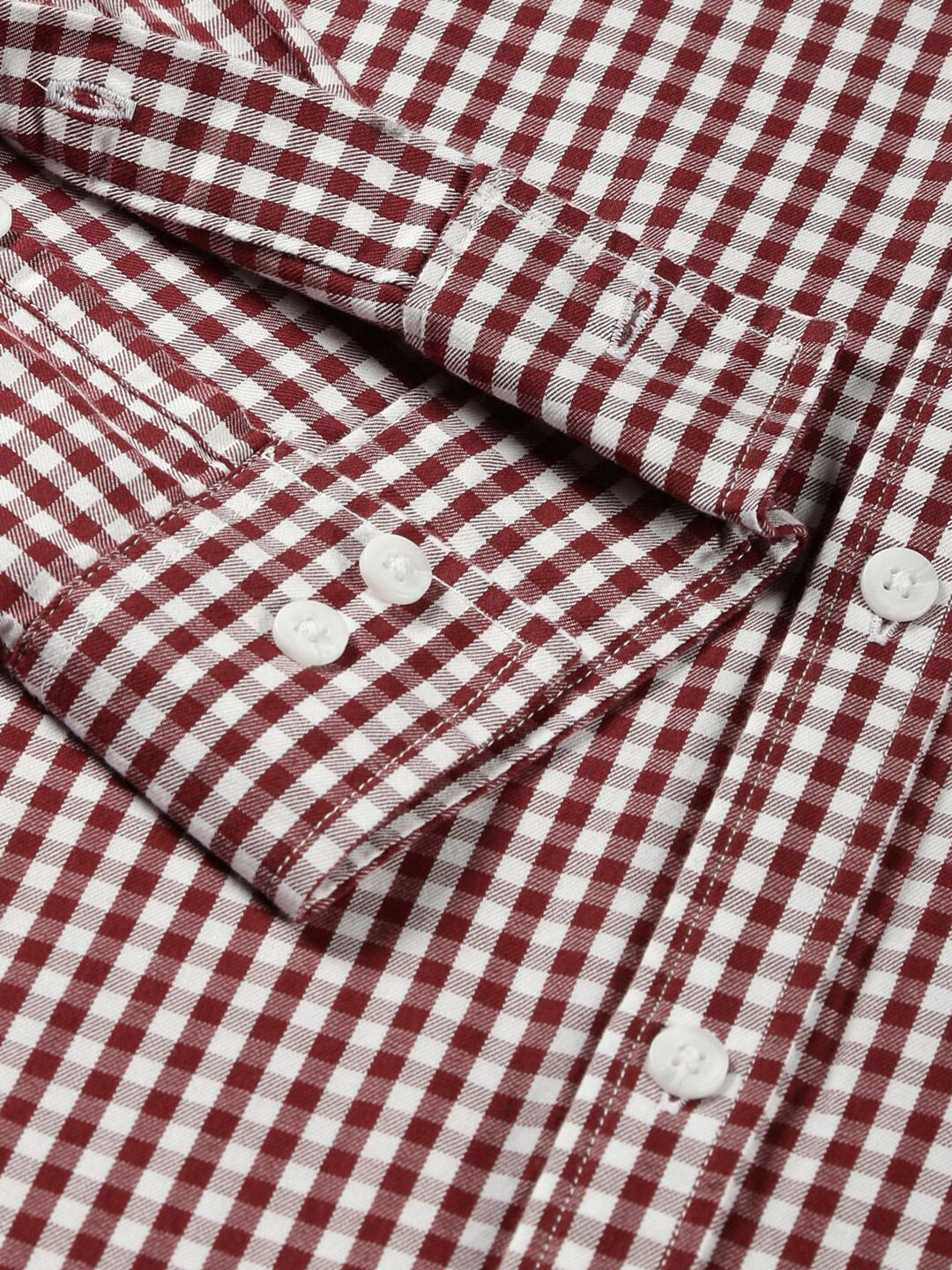 Thomas Scott Classic Slim Fit Gingham Checked Pure Cotton Casual Shirt