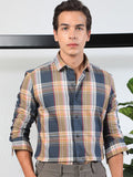 RARE RABBIT Men Assis Slim Fit Tartan Opaque Checked Cotton Shirt