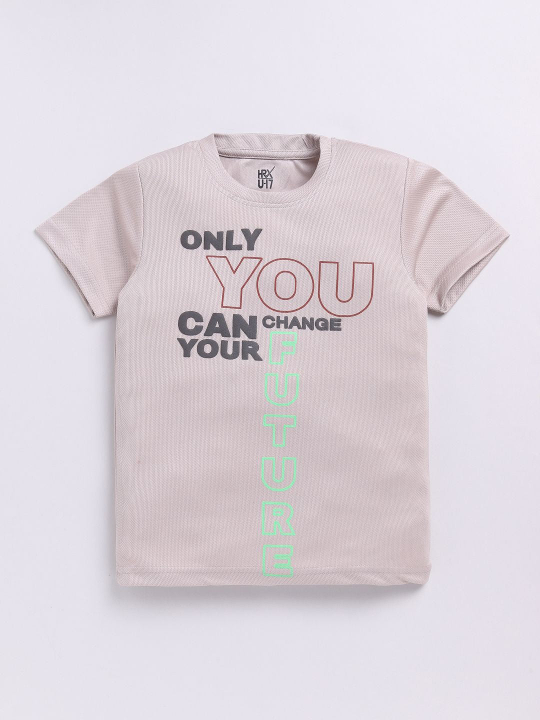 HRX by Hrithik Roshan Boys Typography Printed Rapid-Dry T-shirt