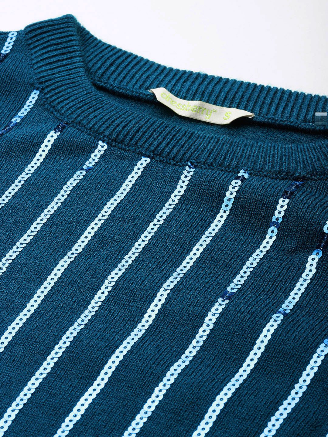 DressBerry Sequin Detailed Round Neck Pullover