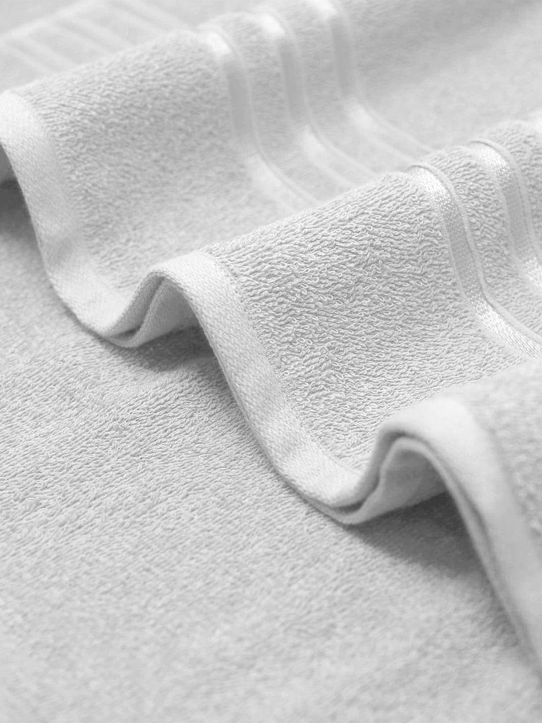 MYTRIDENT Grey 400GSM Pure-Cotton Bath Towel