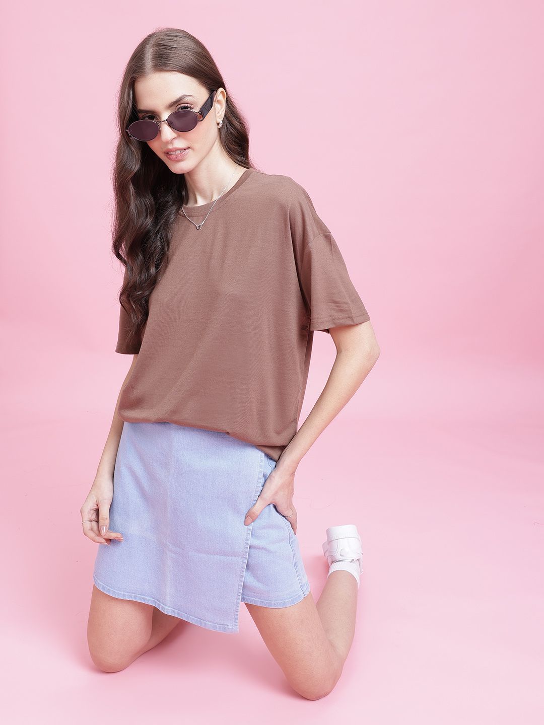 DressBerry Drop-Shoulder Oversized T-shirt