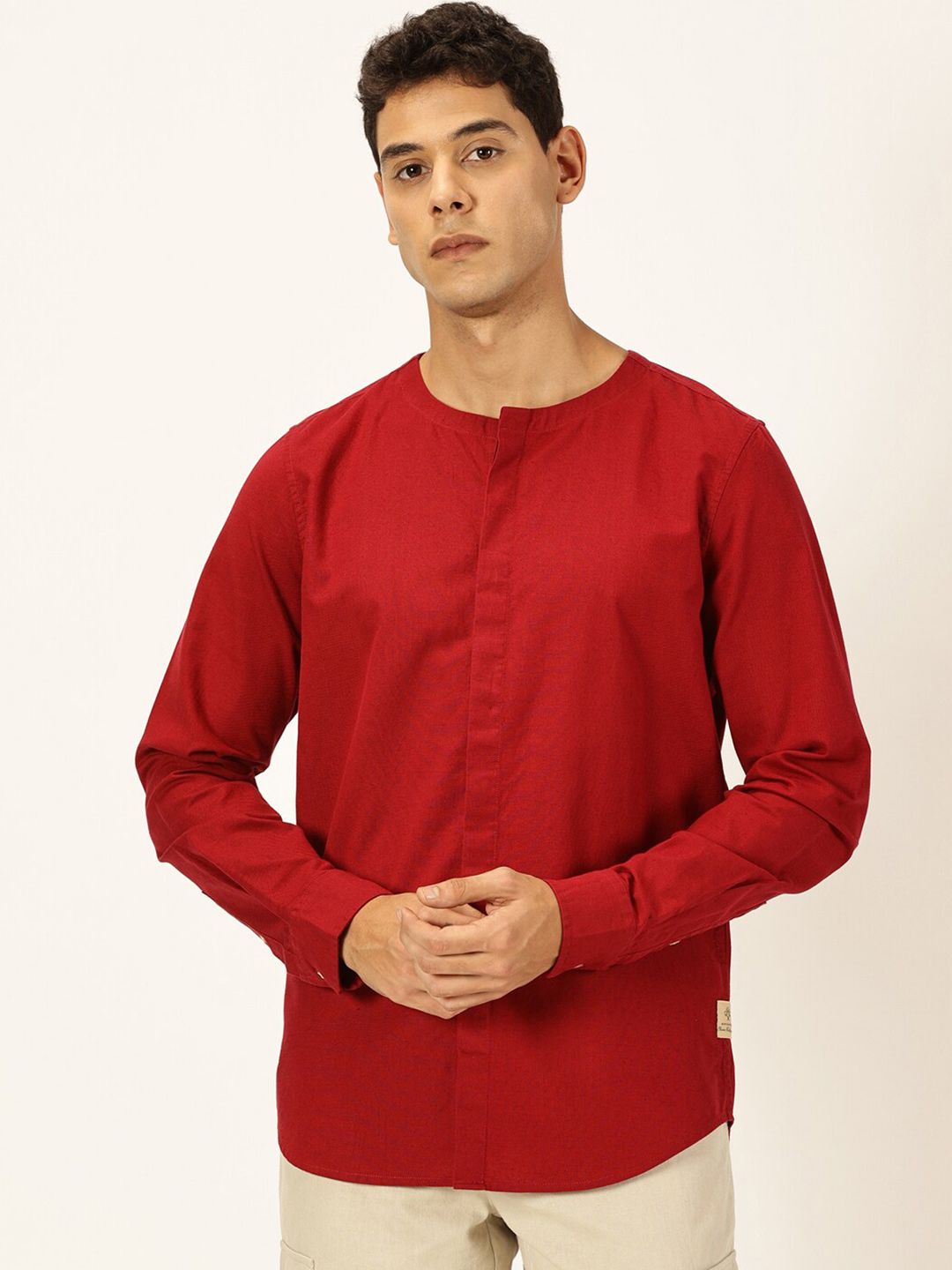 Thomas Scott Men Premium Cotton Linen Casual Shirt