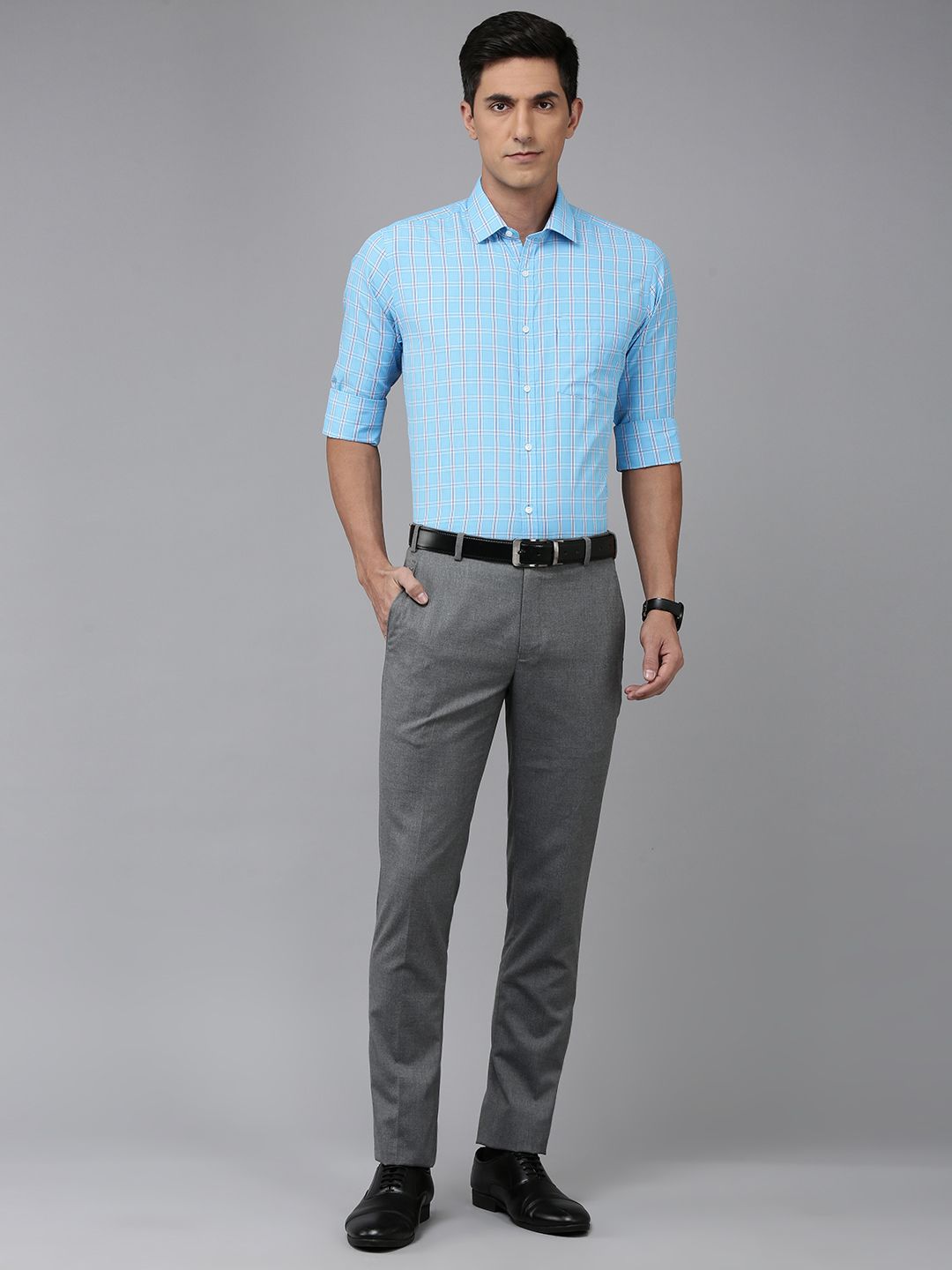 Park Avenue Slim Fit Checked Formal Shirt