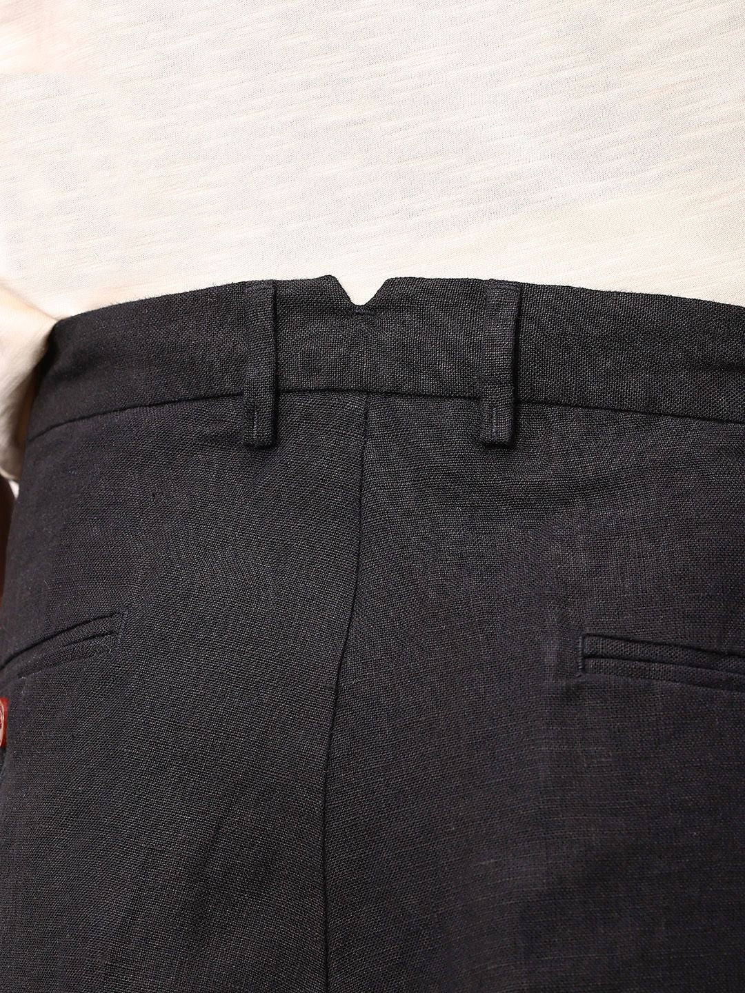 Mr Bowerbird Pure Linen Pleated Liberal fit Trousers With a Notepad