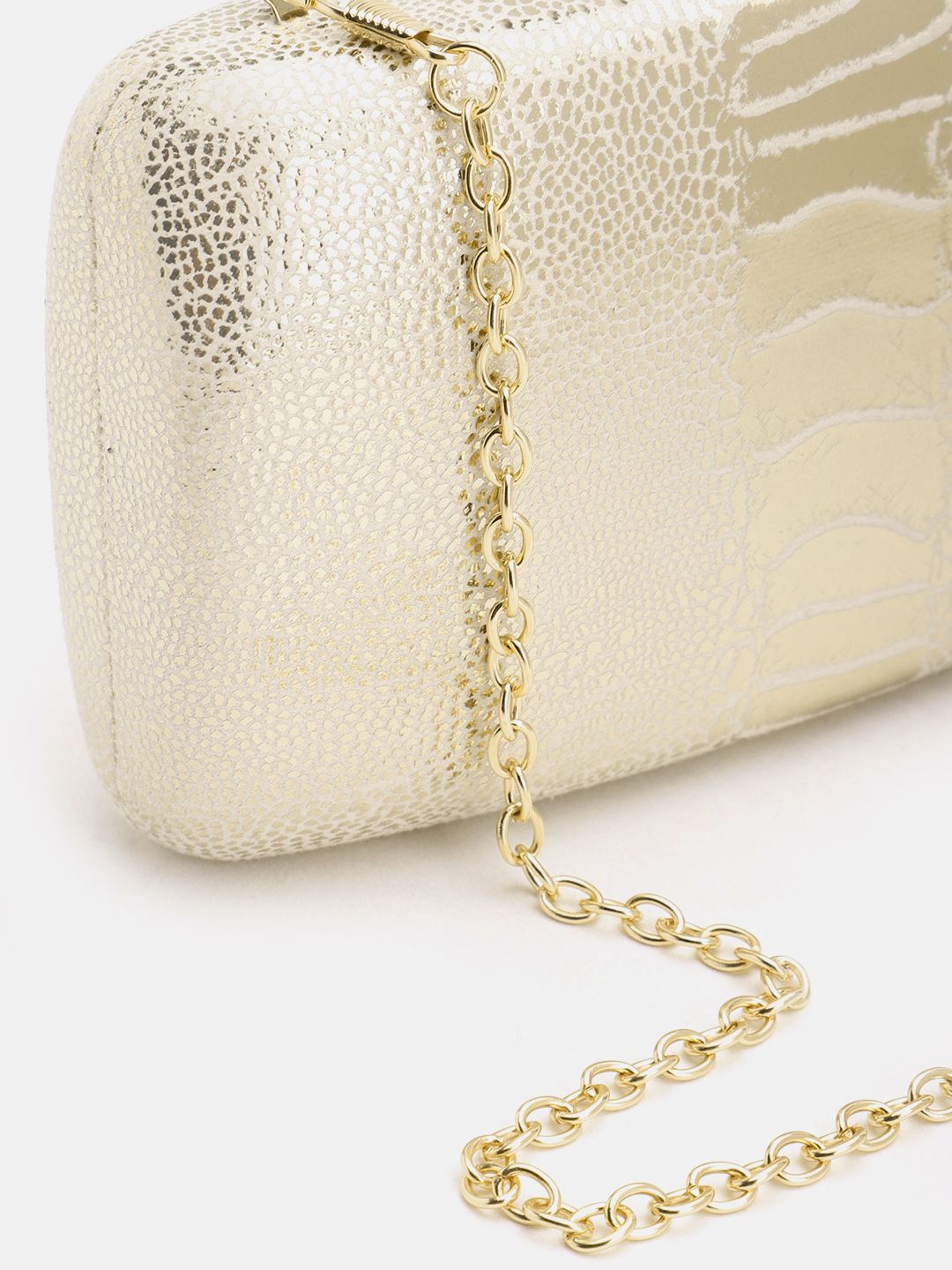 Lino Perros Snake Skin Textured Box Clutch