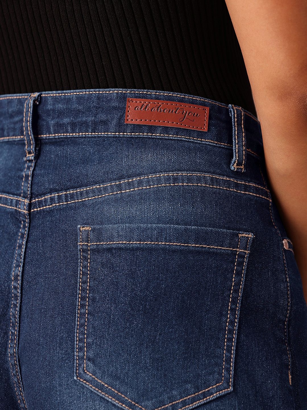 all about you Women Straight Fit High-Rise Light Fade Stretchable Jeans