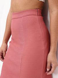 DressBerry Nineties Niche Ribbed Mini Skirt