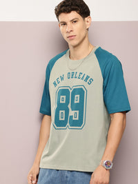 DILLINGER Men Typography Printed Oversized T-shirt