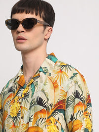 THE BEAR HOUSE Tropical Printed Casual Shirt