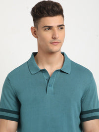 THE BEAR HOUSE Polo Collar Short Sleeves Cotton T-shirt