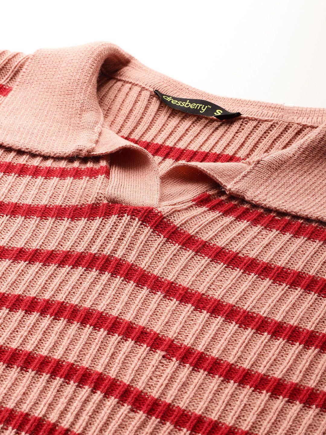 DressBerry Ribbed Striped Pullover