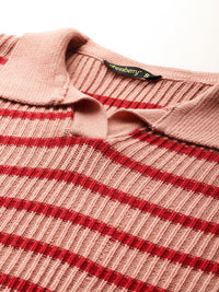 DressBerry Ribbed Striped Pullover