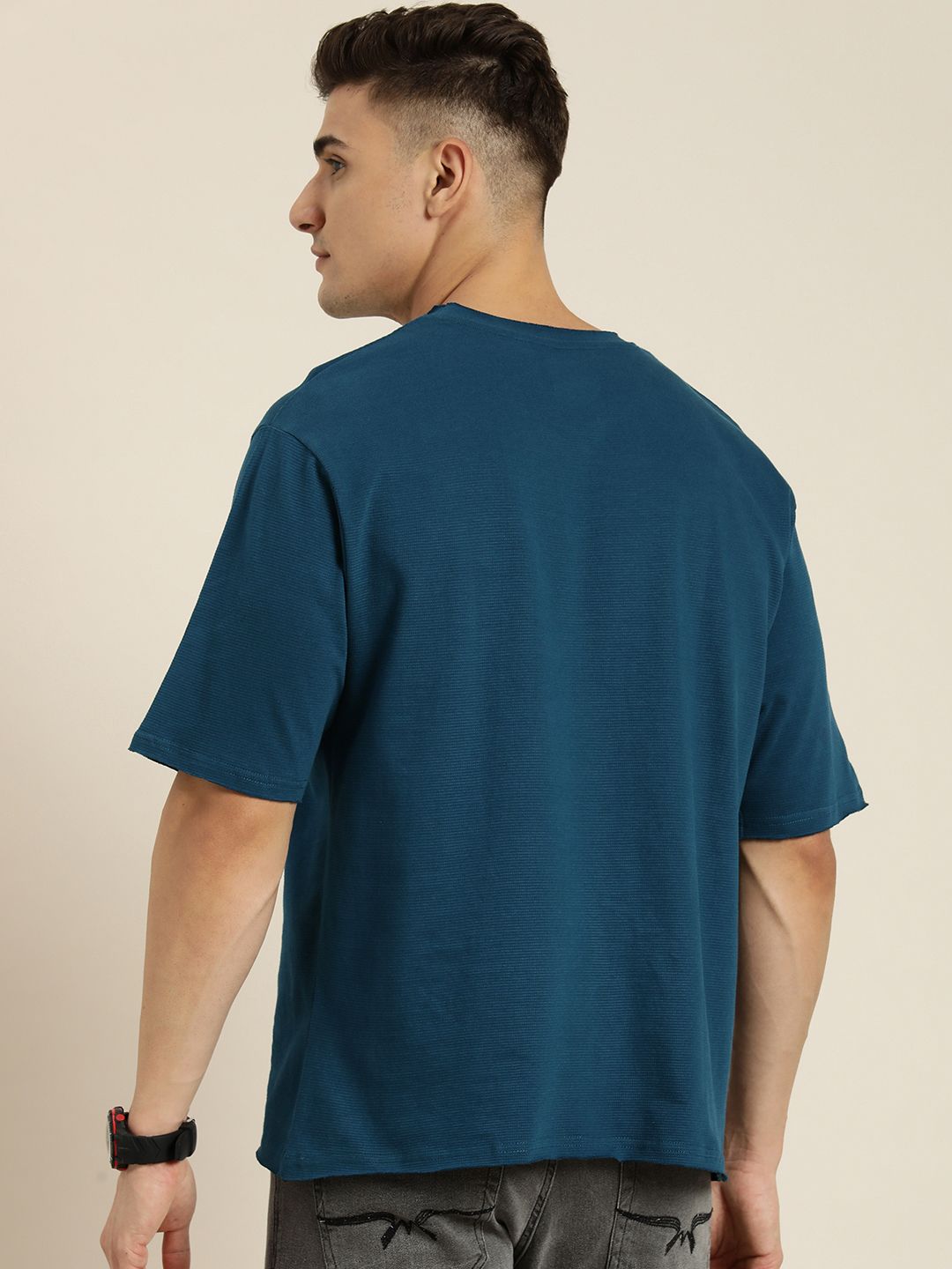 DILLINGER Men Honeycomb Structure Oversized Pocket T-shirt