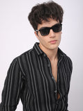 VASTRADO Men Classic Slim Fit Opaque Striped Casual Shirt