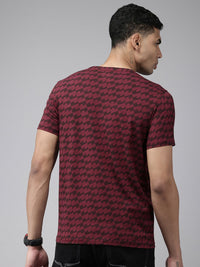 SPYKAR Geometric Printed Slim Fit T-shirt