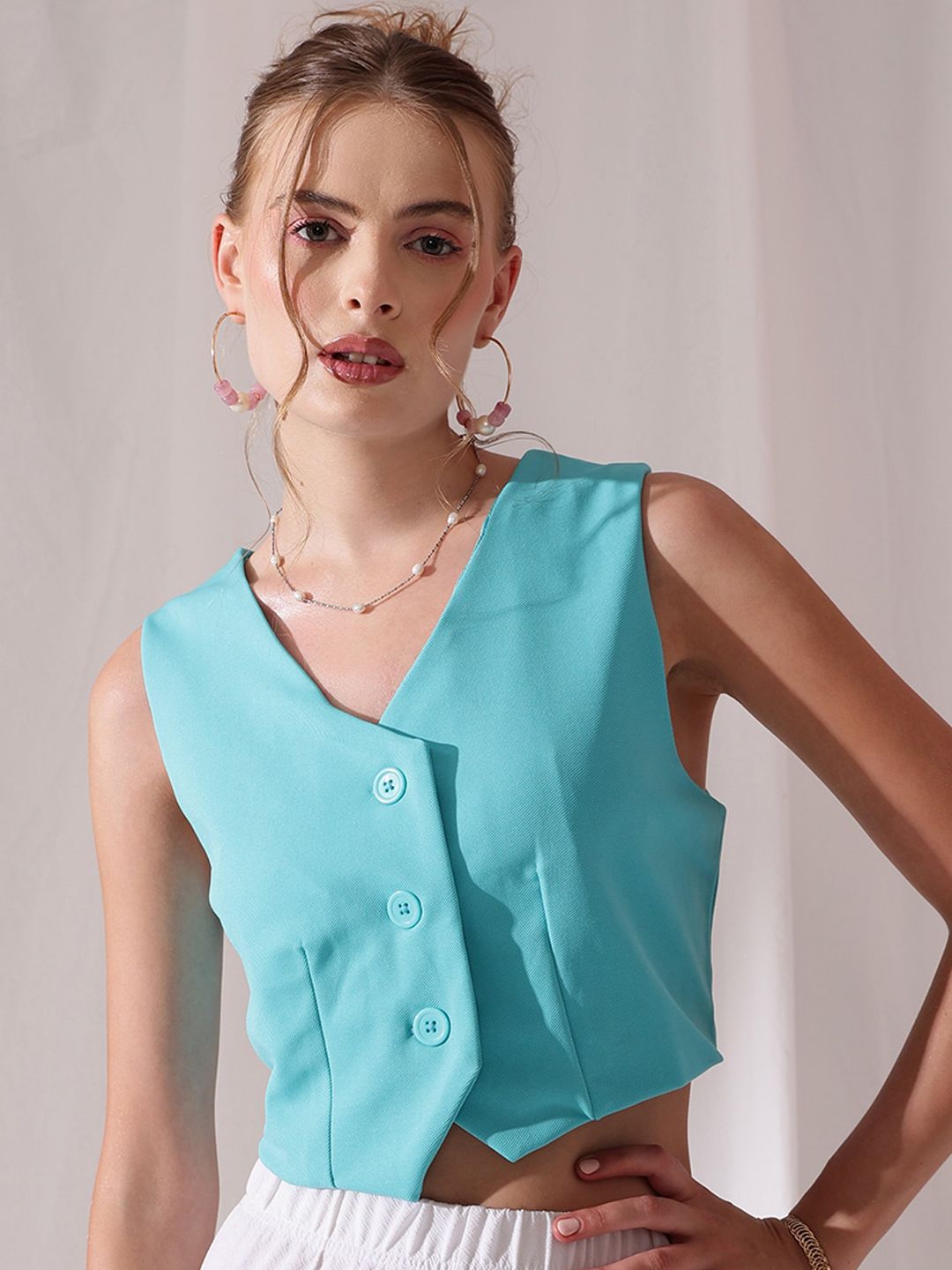 STREET 9 V-Neck Sleeveless Waistcoat