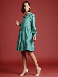 all about you Puff Sleeve Fit & Flare Dress