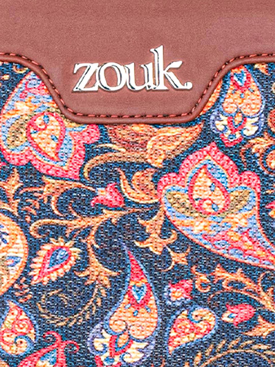 ZOUK Harmony Paisley Printed Structured Sling Bag