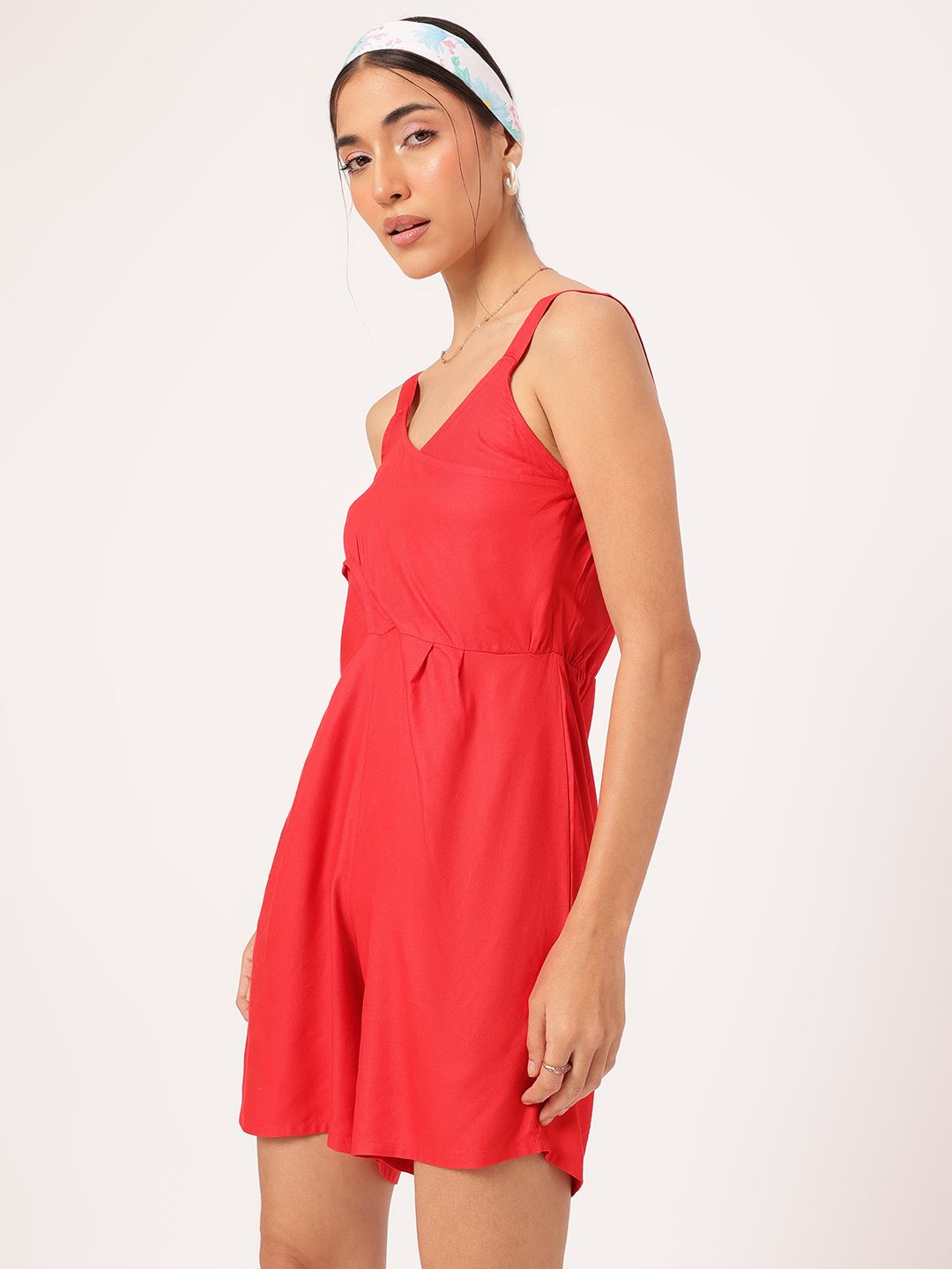 DressBerry Chic & Cheery Strappy Smocked Playsuit