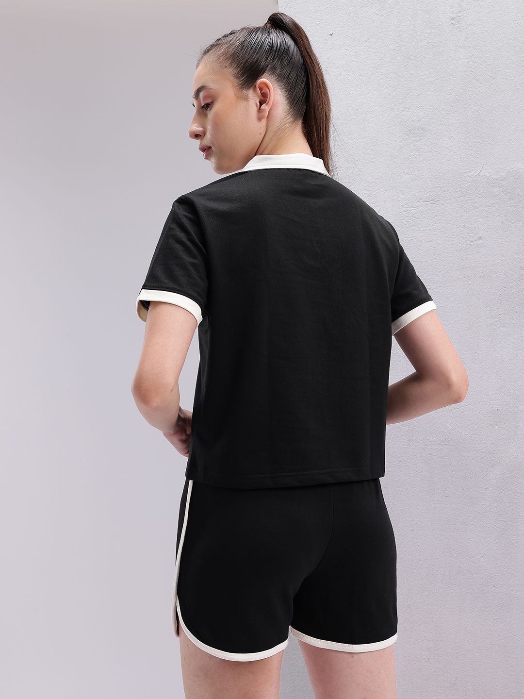 HRX by Hrithik Roshan Monochrome T-shirt With Shorts