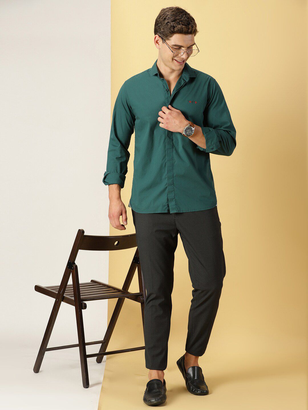 Thomas Scott Classic Spread Collar Casual Shirt