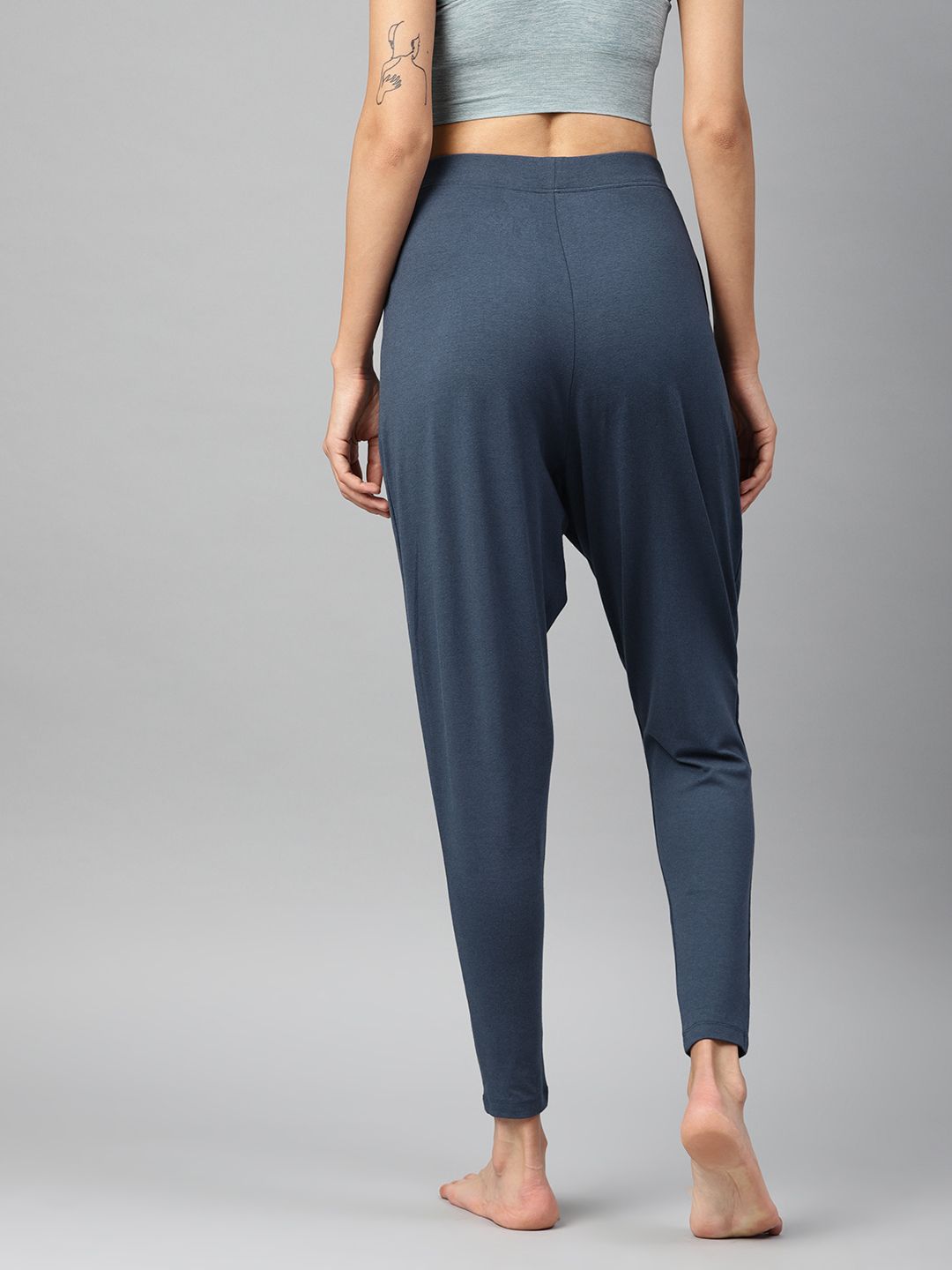 HRX by Hrithik Roshan Women Navy Solid Regular Fit Yoga Track Pants