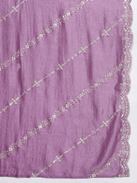 Indo Era Floral Embroidered Regular Sequinned Kurta with Trousers & Dupatta