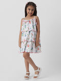Nauti Nati Girls Floral Print Layered A-Line Dress