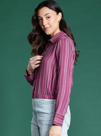 DressBerry Pure Cotton Opaque Striped Casual Shirt