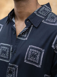 Powerlook Geometric Printed Long Sleeves Shirt