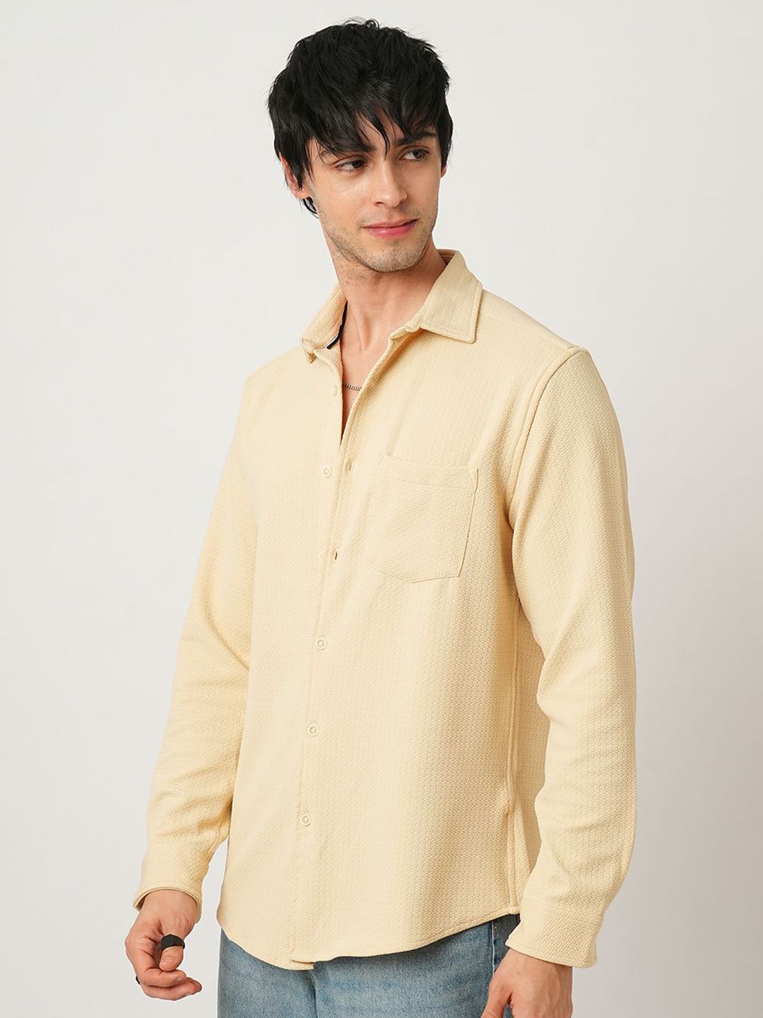 VASTRADO Men Classic Slim Fit Opaque Casual Shirt