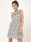 DressBerry Printed Ruffled A-Line Dress