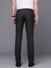 Raymond Men Checked Slim Fit Formal Trousers