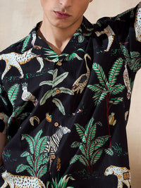 DENNISON Block Printed Oversized Casual Shirt